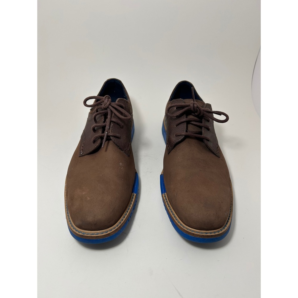 Cole Haan Grand.OS Mens Brown Leather Blue Sole Derby Oxford Shoes C23769 size 7